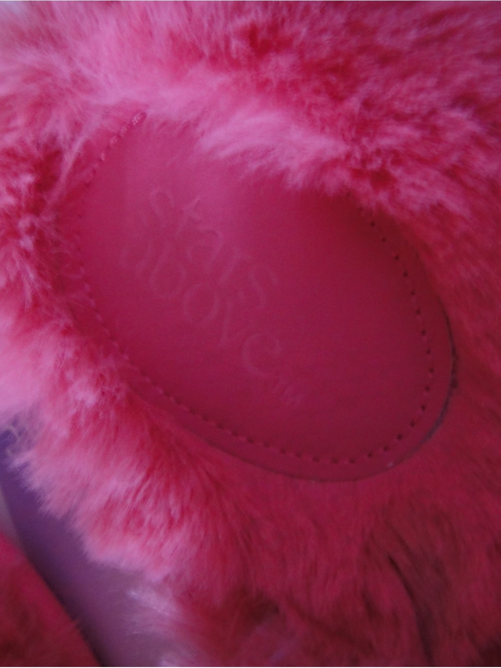 stars above Hot Pink Fuzzy Women's Slip-On Slippers - Picture 4 of 4